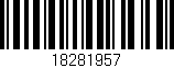 Código de barras (EAN, GTIN, SKU, ISBN): '18281957'