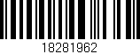Código de barras (EAN, GTIN, SKU, ISBN): '18281962'