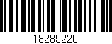 Código de barras (EAN, GTIN, SKU, ISBN): '18285226'