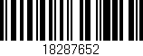 Código de barras (EAN, GTIN, SKU, ISBN): '18287652'