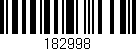 Código de barras (EAN, GTIN, SKU, ISBN): '182998'