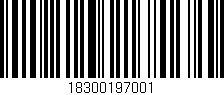 Código de barras (EAN, GTIN, SKU, ISBN): '18300197001'