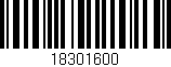 Código de barras (EAN, GTIN, SKU, ISBN): '18301600'