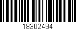 Código de barras (EAN, GTIN, SKU, ISBN): '18302494'