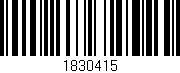 Código de barras (EAN, GTIN, SKU, ISBN): '1830415'