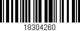 Código de barras (EAN, GTIN, SKU, ISBN): '18304260'
