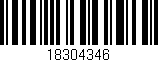 Código de barras (EAN, GTIN, SKU, ISBN): '18304346'