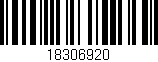 Código de barras (EAN, GTIN, SKU, ISBN): '18306920'