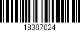 Código de barras (EAN, GTIN, SKU, ISBN): '18307024'