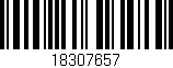 Código de barras (EAN, GTIN, SKU, ISBN): '18307657'