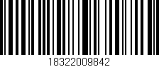 Código de barras (EAN, GTIN, SKU, ISBN): '18322009842'