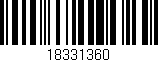 Código de barras (EAN, GTIN, SKU, ISBN): '18331360'