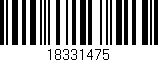 Código de barras (EAN, GTIN, SKU, ISBN): '18331475'