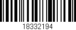 Código de barras (EAN, GTIN, SKU, ISBN): '18332194'
