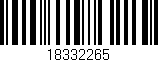 Código de barras (EAN, GTIN, SKU, ISBN): '18332265'