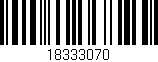 Código de barras (EAN, GTIN, SKU, ISBN): '18333070'