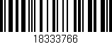 Código de barras (EAN, GTIN, SKU, ISBN): '18333766'