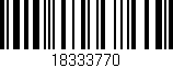 Código de barras (EAN, GTIN, SKU, ISBN): '18333770'