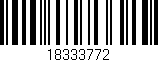 Código de barras (EAN, GTIN, SKU, ISBN): '18333772'