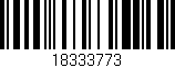 Código de barras (EAN, GTIN, SKU, ISBN): '18333773'