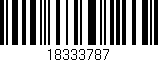 Código de barras (EAN, GTIN, SKU, ISBN): '18333787'