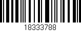 Código de barras (EAN, GTIN, SKU, ISBN): '18333788'