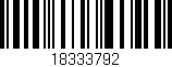 Código de barras (EAN, GTIN, SKU, ISBN): '18333792'