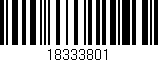 Código de barras (EAN, GTIN, SKU, ISBN): '18333801'