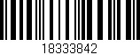 Código de barras (EAN, GTIN, SKU, ISBN): '18333842'