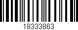 Código de barras (EAN, GTIN, SKU, ISBN): '18333863'