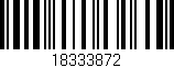 Código de barras (EAN, GTIN, SKU, ISBN): '18333872'
