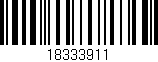 Código de barras (EAN, GTIN, SKU, ISBN): '18333911'
