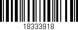 Código de barras (EAN, GTIN, SKU, ISBN): '18333918'