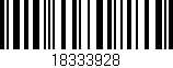 Código de barras (EAN, GTIN, SKU, ISBN): '18333928'