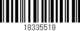 Código de barras (EAN, GTIN, SKU, ISBN): '18335519'