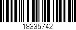 Código de barras (EAN, GTIN, SKU, ISBN): '18335742'