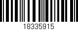 Código de barras (EAN, GTIN, SKU, ISBN): '18335915'