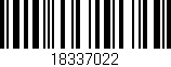 Código de barras (EAN, GTIN, SKU, ISBN): '18337022'