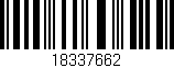 Código de barras (EAN, GTIN, SKU, ISBN): '18337662'