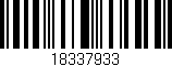 Código de barras (EAN, GTIN, SKU, ISBN): '18337933'