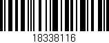 Código de barras (EAN, GTIN, SKU, ISBN): '18338116'