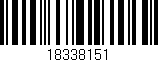 Código de barras (EAN, GTIN, SKU, ISBN): '18338151'