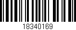 Código de barras (EAN, GTIN, SKU, ISBN): '18340169'