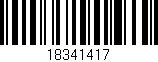 Código de barras (EAN, GTIN, SKU, ISBN): '18341417'