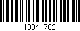 Código de barras (EAN, GTIN, SKU, ISBN): '18341702'