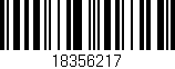 Código de barras (EAN, GTIN, SKU, ISBN): '18356217'