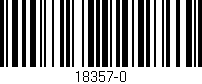 Código de barras (EAN, GTIN, SKU, ISBN): '18357-0'