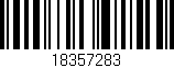 Código de barras (EAN, GTIN, SKU, ISBN): '18357283'