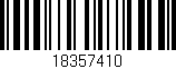 Código de barras (EAN, GTIN, SKU, ISBN): '18357410'