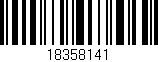 Código de barras (EAN, GTIN, SKU, ISBN): '18358141'